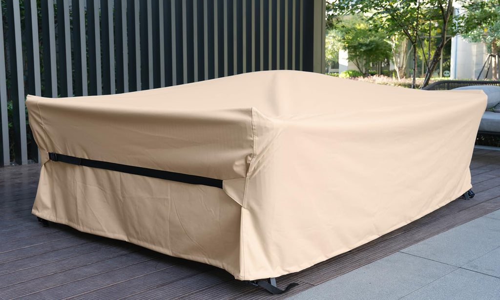 Patio Furniture Set Covers Waterproof Patio Conversation Sets Cover Heavy Duty 600D Outdoor Sectional Sofa Couch