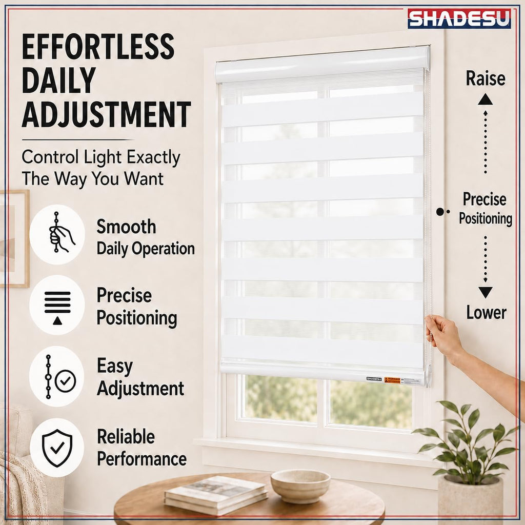 Zebra Blinds for Indoor Window Roller, Zebra Shades for Windows Privacy Light Filtering Shades (Maxium Height 72inch)