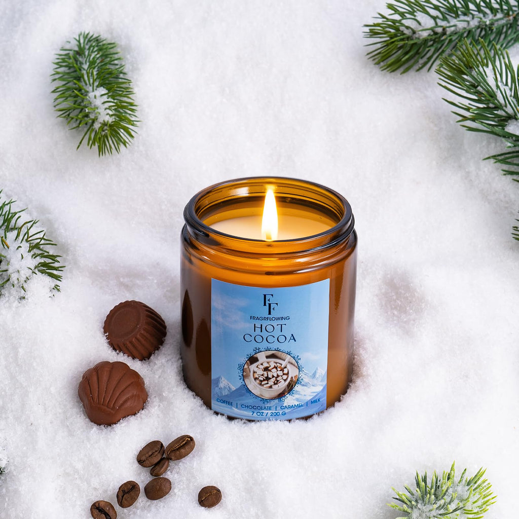Christmas Candles, Winter Scented Candles, 4 Pack Holiday Natural Soy Candles, Gifts for Women Men, Fragrance of