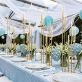 2PCS Floor Candle Holders,Tall Arcylic Candelabra Centerpiece for Tables Candelabra 5 Armntrance Decorations