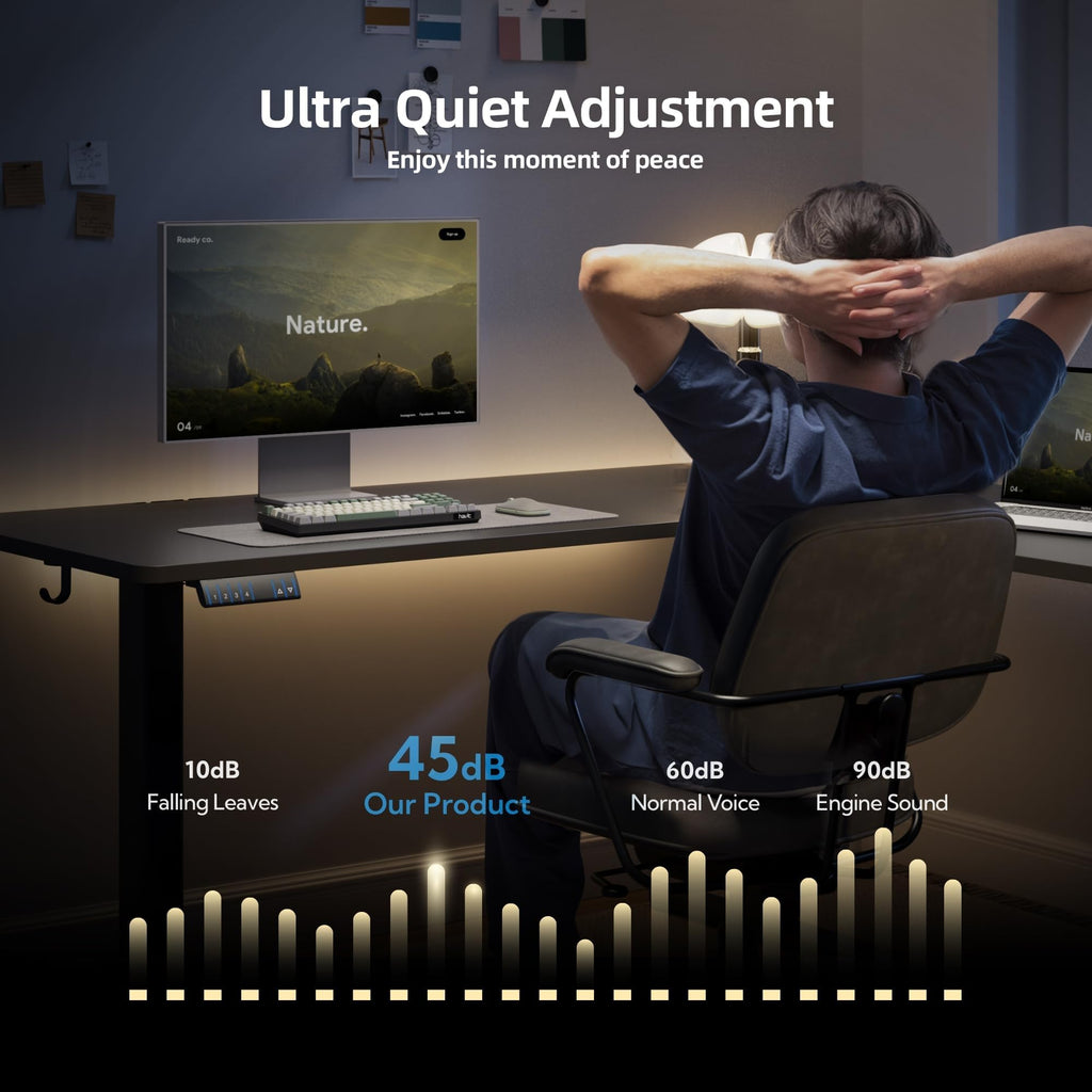 L Shaped Standing Desk, Electric Standing Desks L Shape Adjustable Height Dual Motor, 63 x 55 Inch Corner Standing