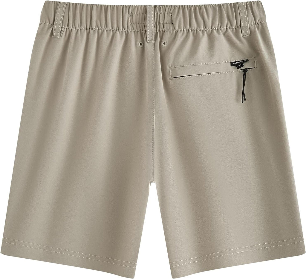Boys Uniform Shorts Shorts with Liner, 5 Pockets and Elastic Waist