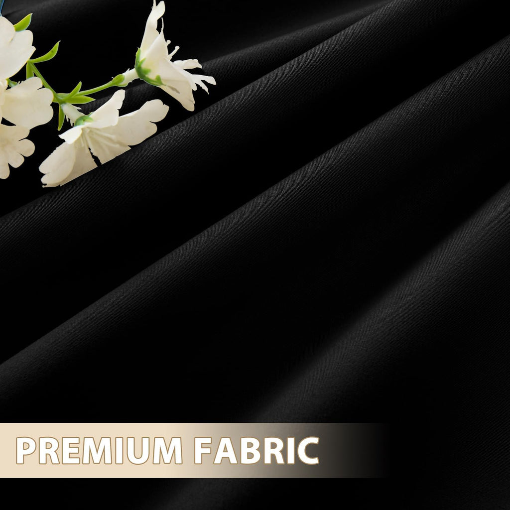 Waterproof Outdoor Curtains with Zipper Top & Bottom Grommet Thermal Privacy Drapes 2 Panels Gazebo Outside Blackout