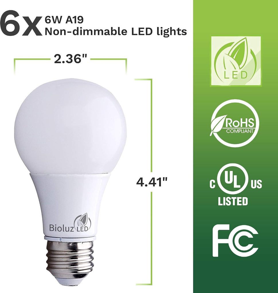 40W LED Light Bulb A19 2700K Warm White Standard E26 Base Indoor Outdoor Home Decor Energy Efficient Long-Lasting