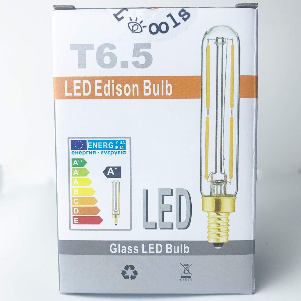 E17 T6.5 LED Tubular Filament Bulb Dimmable 4W Led Tube Bulbs 2700K