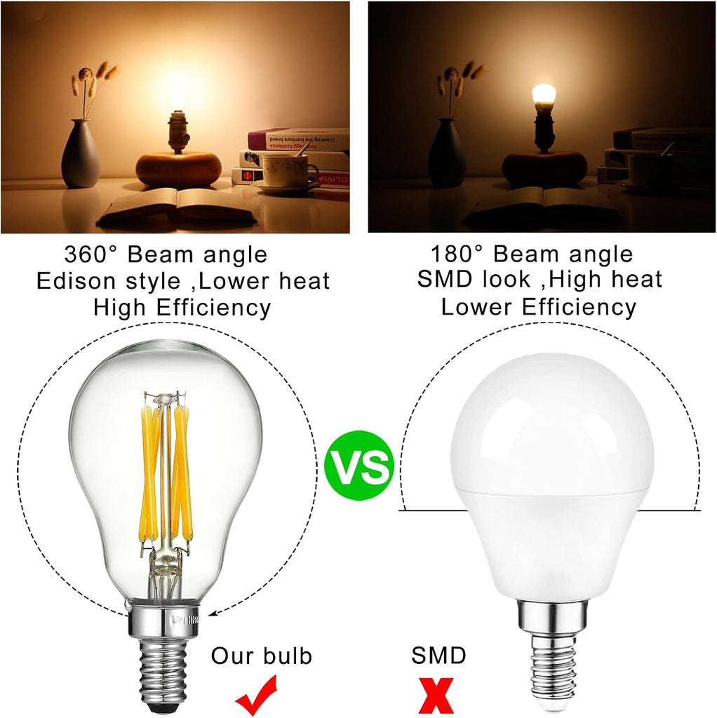 A15 E12 Led Bulb,Light Bulbs 60 watt Soft White,Dimmable,2700K
