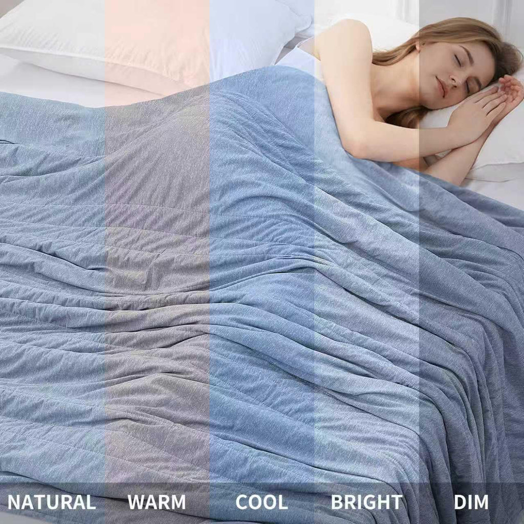 Cooling Blanket Queen Size,Double-Sided Lightweight Summer Bedding for Hot Sleepers and Night Sweats, Breathable Navy