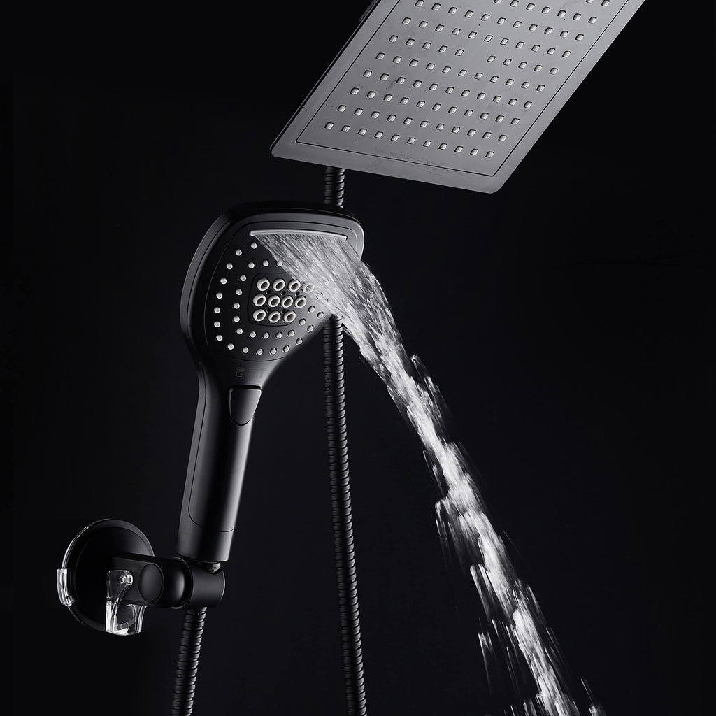 DreamSpa Ultra-Luxury 9-inch Square Rainfall & Handheld Shower Head Combo