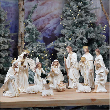 Nativity Set Christmas Scene Set Figurines Statue 8 Inch 11 Pcs