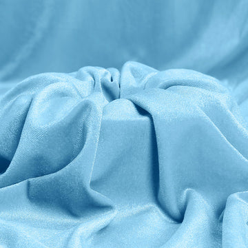 5 Yard Stretch Velvet Fabric, Baby Blue, 60 Inch Wide