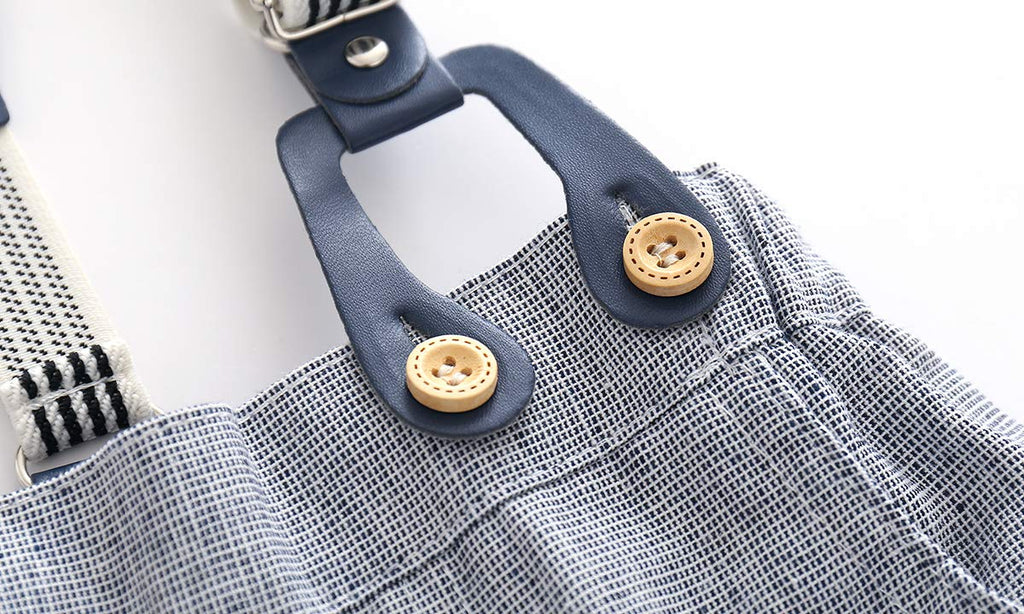 Newborn Baby Boys Gentleman Outfits Suits, Infant Short Sleeve Shirt+Shorts+Bow Tie+Suspenders