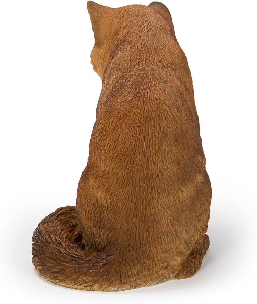 Gift Cuddling Mother and Baby Fox Garden Statue, Brown (87719-I)