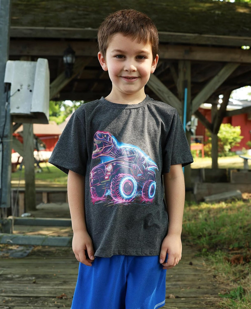 Boys Graphic T-Shirt, Cotton Short Sleeve Shirt for Kid