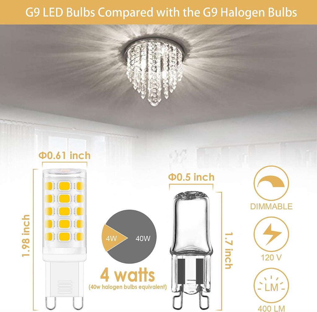 Dimmable G9 LED Bulb, 40 Watt Equivalent Halogen, 4000K