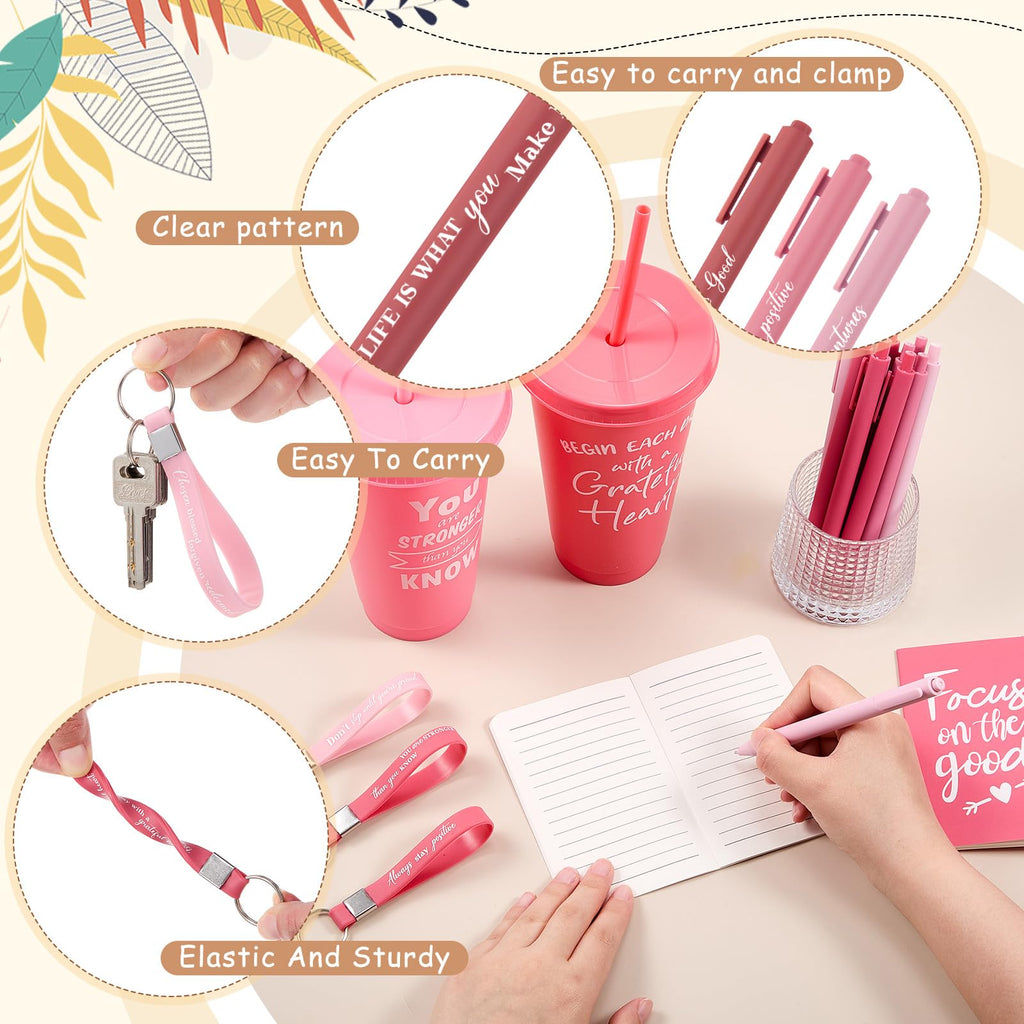 24 Sets/96 Pcs Employee Appreciation Gifts Bulk, Gradient Pink