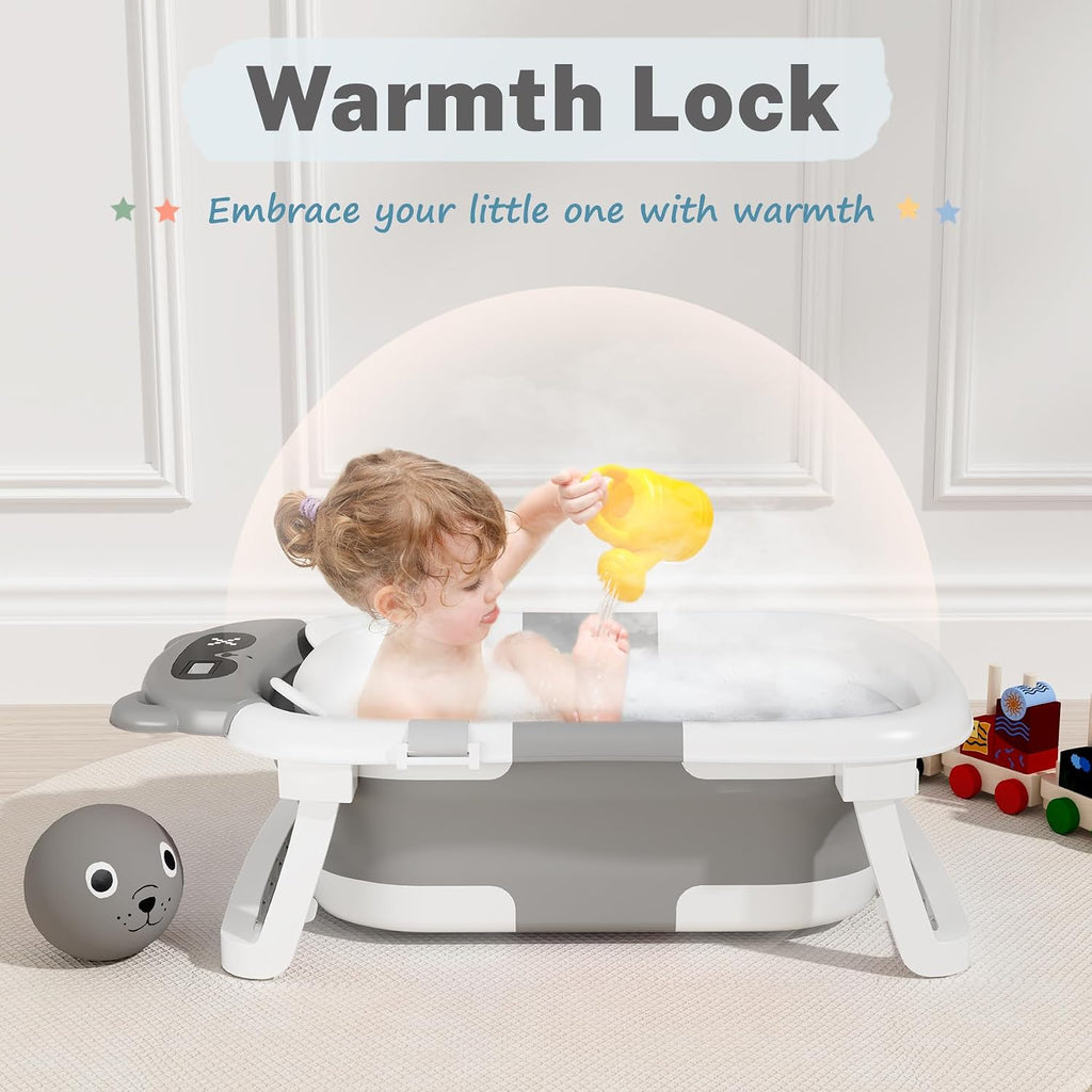 Baby Bathtub,Collapsible Bathtub for Newborn to Toddler,Durable Essential Infant Bath Tub,Portable Travel Baby Tub