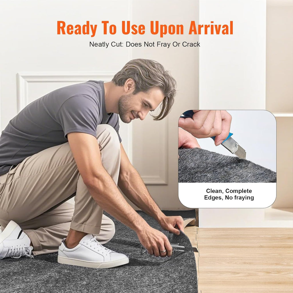 2' x 8' Non-Slip Rug Pad Gripper - 1/4" Thick Polyester Felt & Latex Backing Padding Cushion for Area Carpet Runner