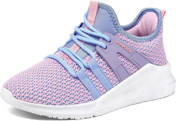 Girls Tennis Shoes Lace-up Running Sneaker for Kids