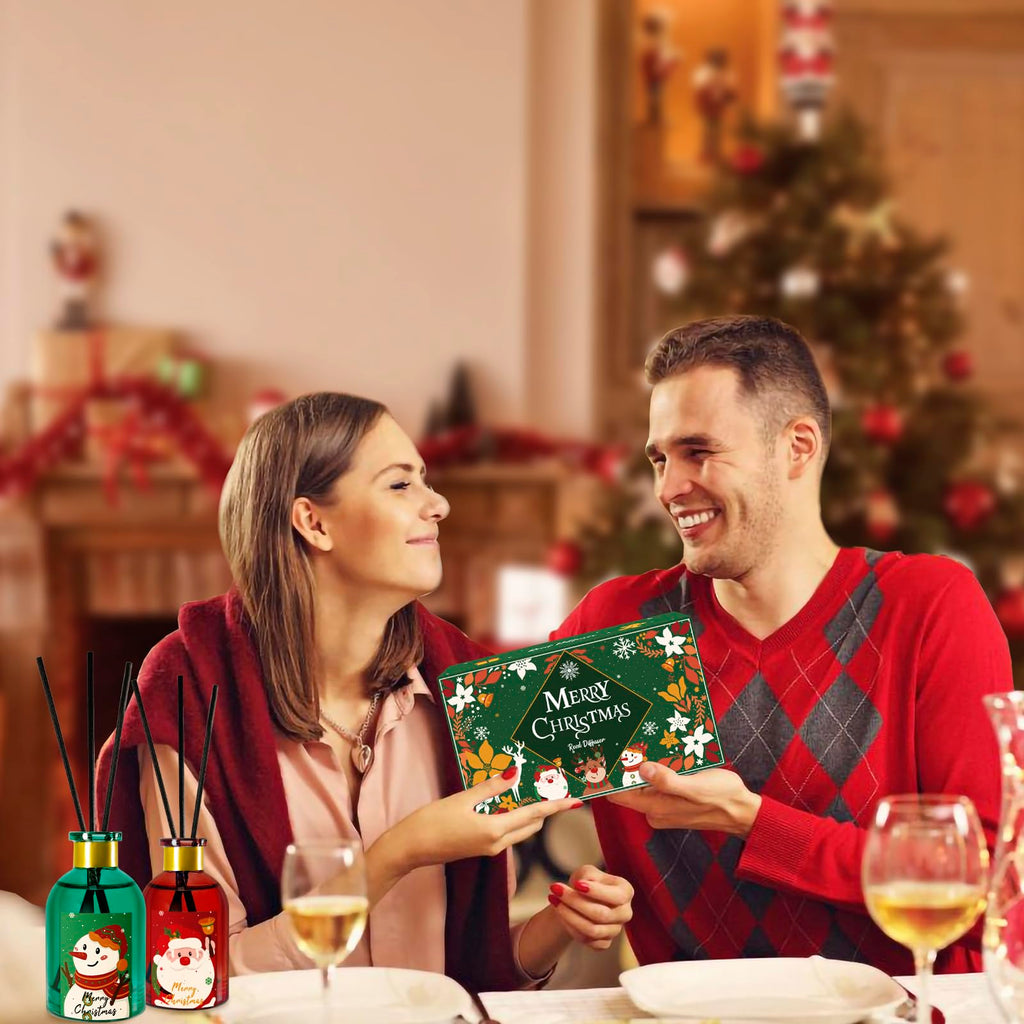 Christmas Reed Diffuser Set with 18 Reed Sticks (5.3 Fl.oz)