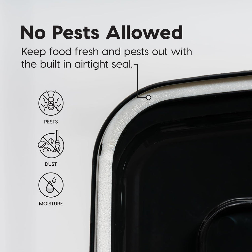 USA Dog Food Storage Container, Up to 58 lbs, Smoke Black, Made in USA