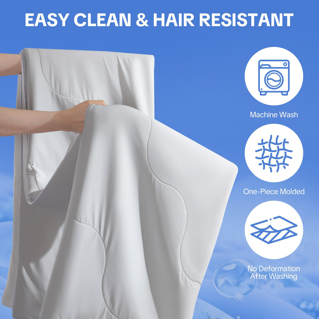 Cooling Comforter for Hot Sleepers, Breathable Blanket with Silicone