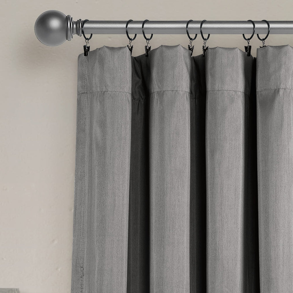 Night Sky 100% Blackout Window Curtain Panel Single 42"W x 84"L, Gray & White - Blackout Curtains - Sequin Curtains