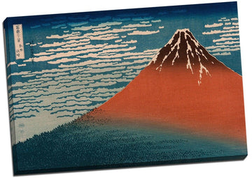 Katsushika Hokusai South Wind At Clear Dawn (Gaifu Kaisei) Canvas Print Picture Wall Art Large 30X20 Inches