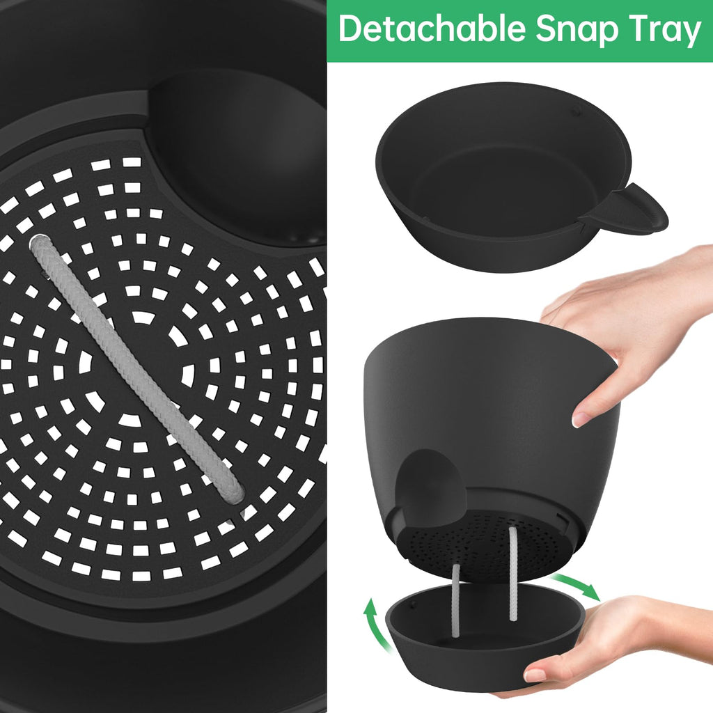 10 Inch Plant Pots Set of 2 Planters for Indoor Plants Self Watering Pots Flower Pots with Drainage Holes and Saucer