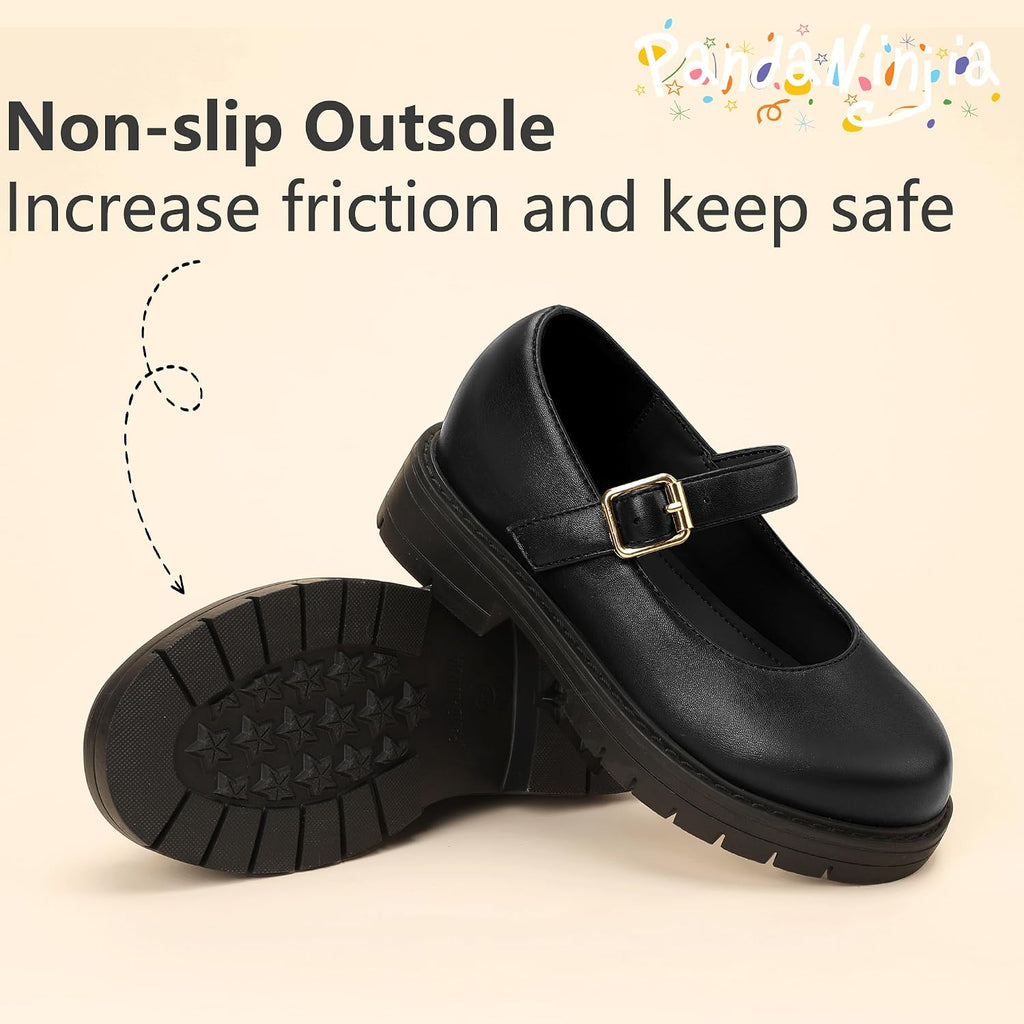 Girls Mary Jane Dress Shoes School Uniform Platform Flats