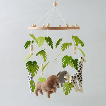 Baby Crib Mobile Baby Nursery Mobile Felt Forest Animal Mobile for Baby Boys and Girls Woodland Nursery Decor