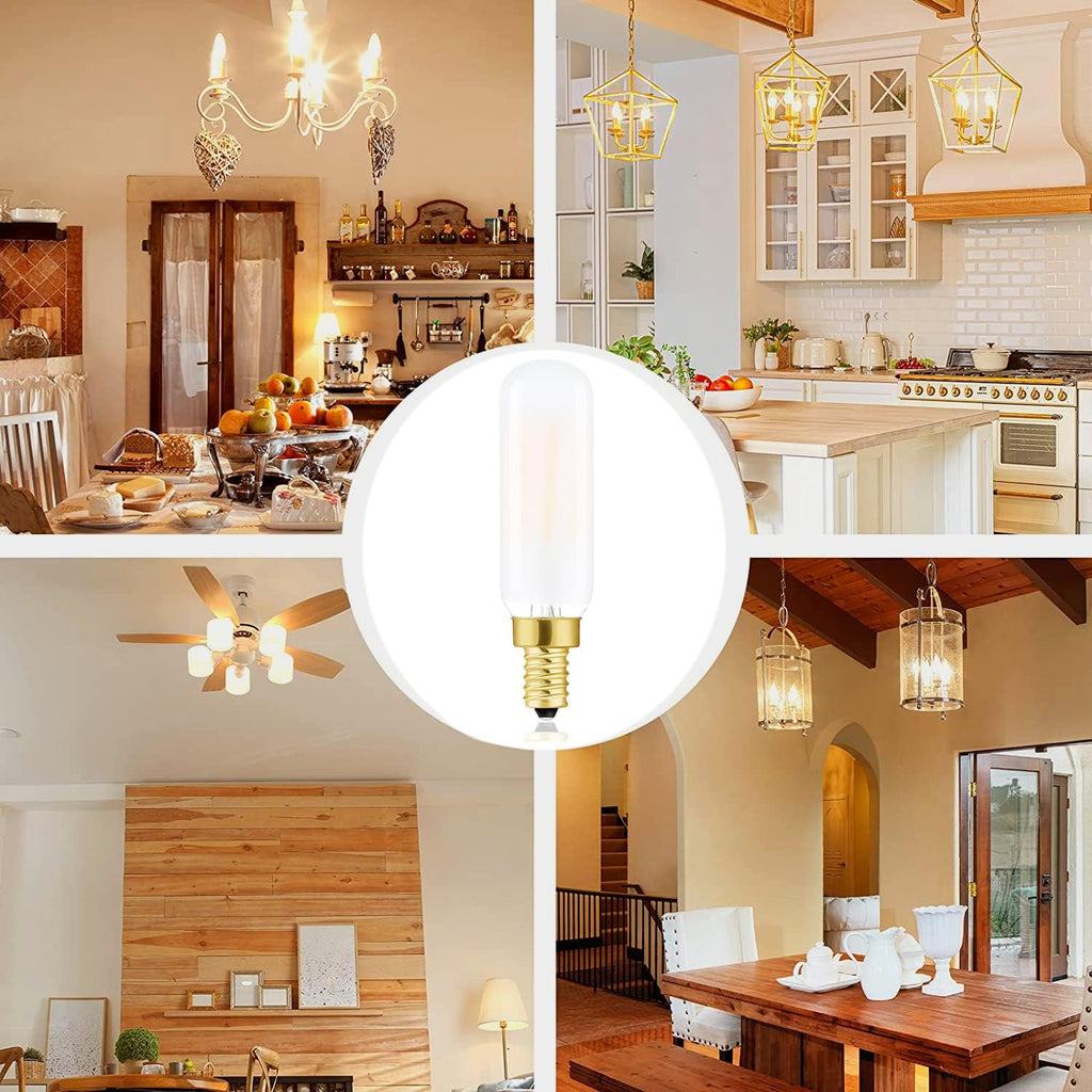 T6 Led Bulb 2W Dimmable E12 Edison Light Bulbs 2700K Warm White T6.5