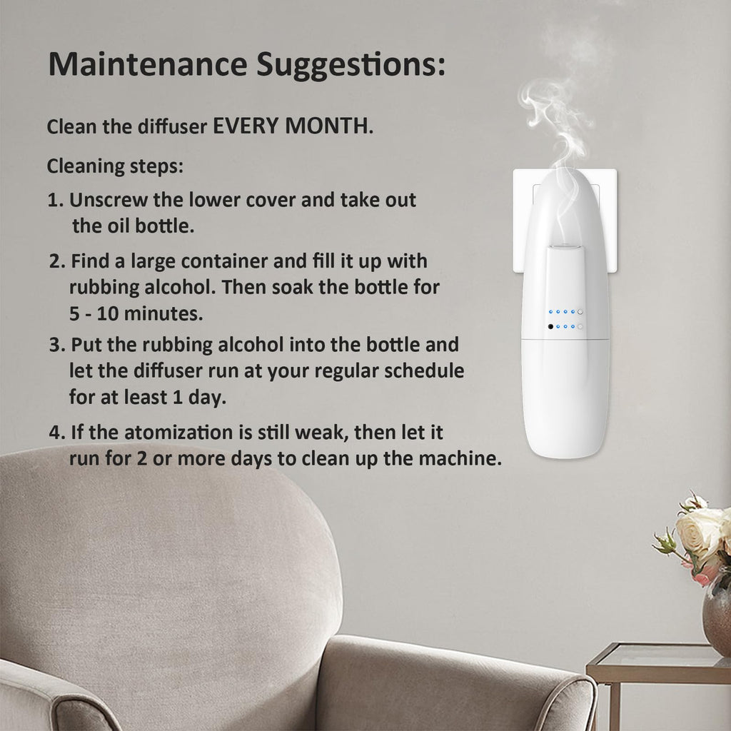 Waterless Nano Scent Air Machine, Plug-in Cold-Air Essential Oil Diffuser, Luxury Hotel Fragrance Atomizer