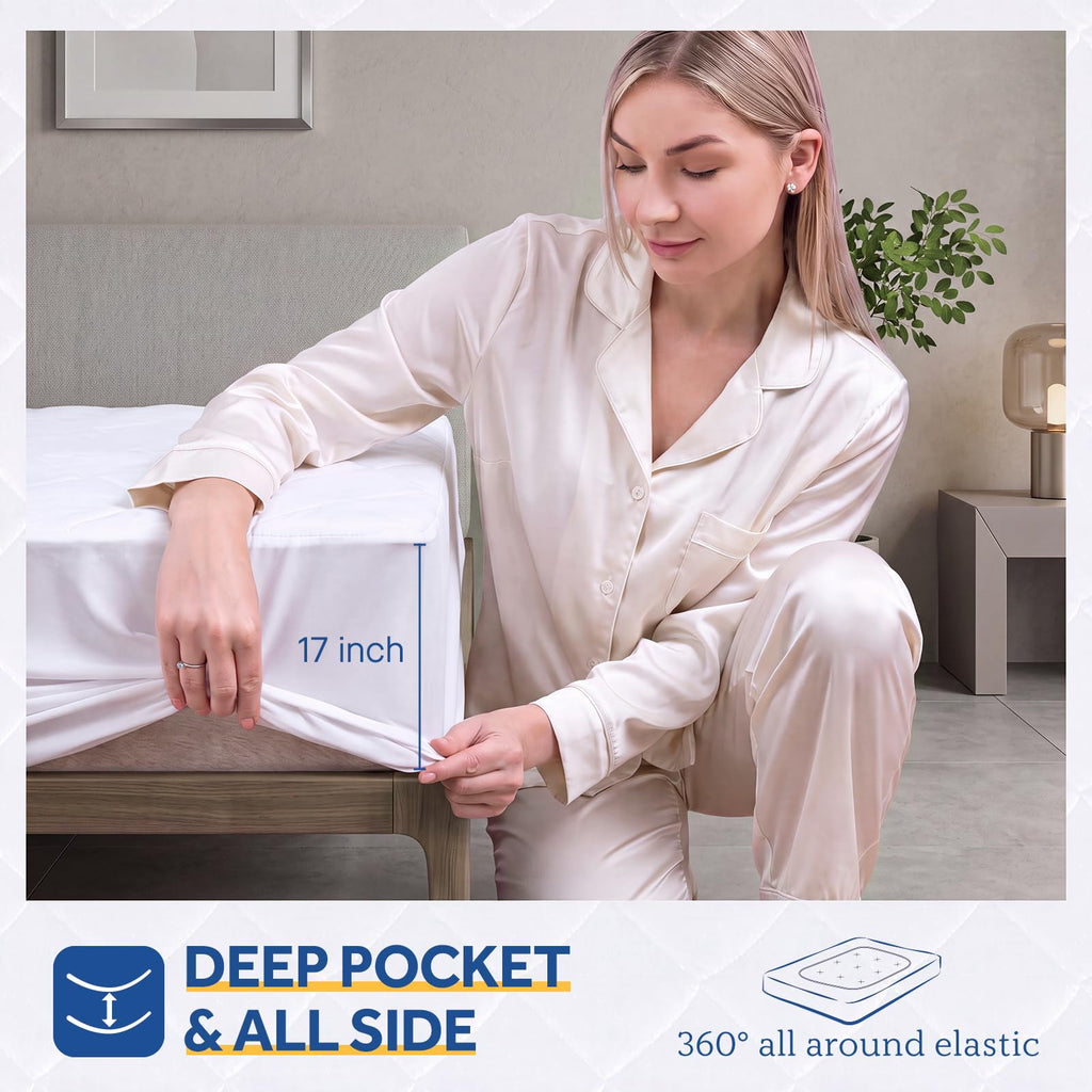 Heated Mattress Pad King Size Dual Control with 10 Heat Settings