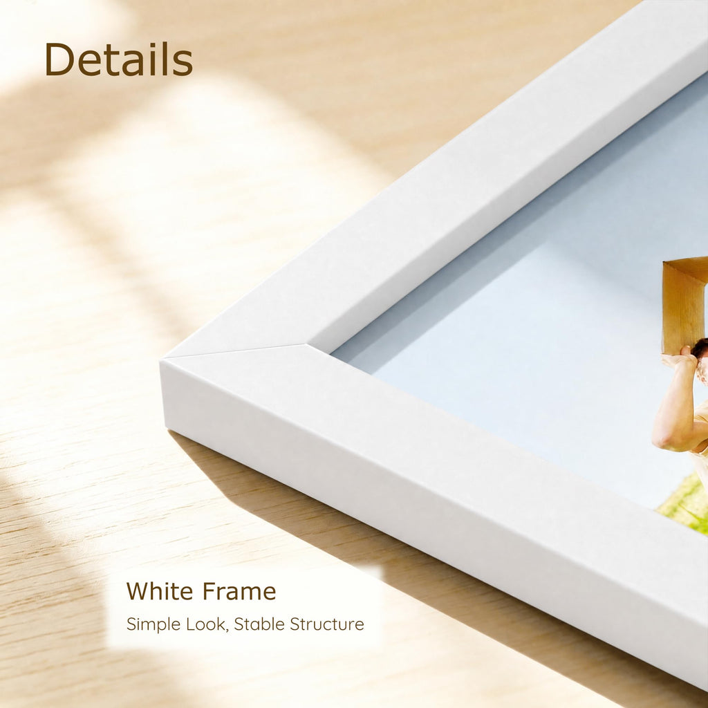 8x10 Picture Frame Set of 16, for Wall or Tabletop Display, White