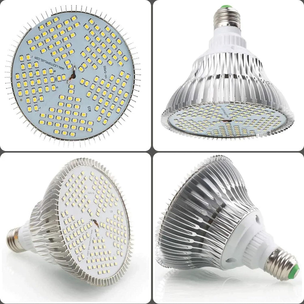 100W LED Grow Light Bulb, E26/E27 Base, 3000K Warm White Full Spectrum, 150 LED Chips for Indoor Plants, Seed