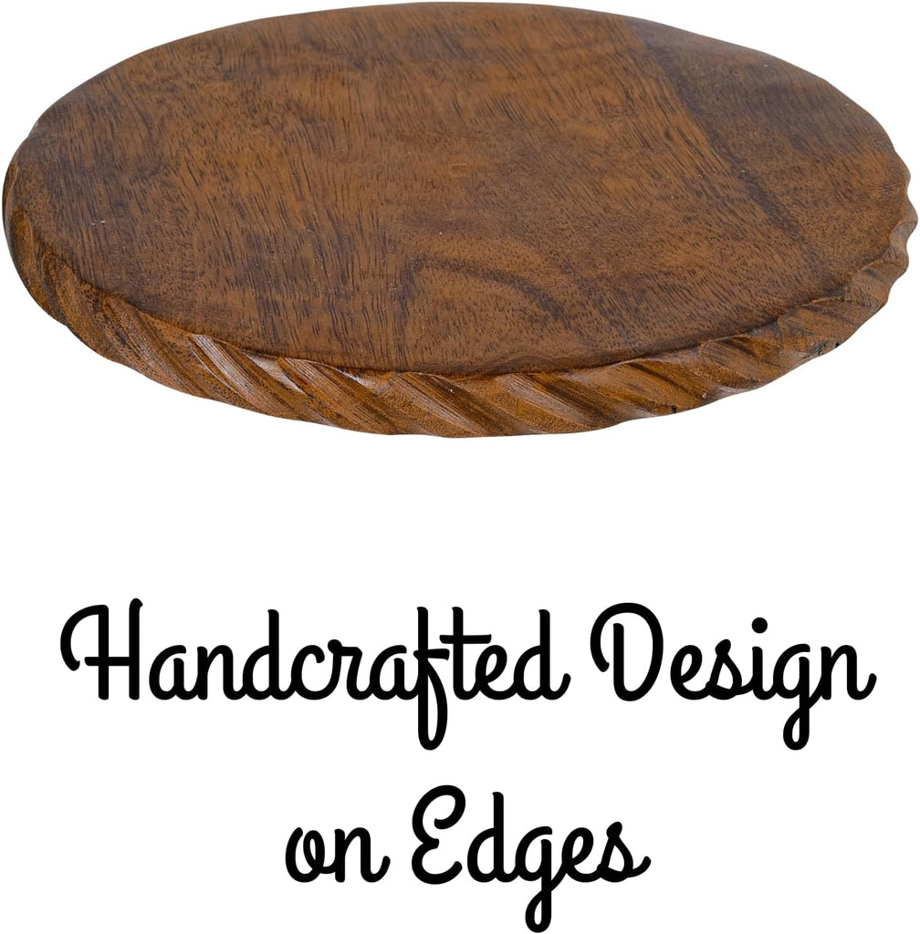 Wooden Trivets for Hot Dishes, Kitchen Decor 8'' - Set of 2
