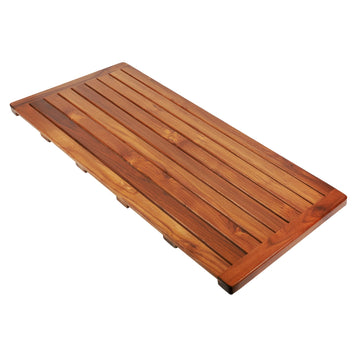 Teak Bath Mat, Shower Mats Wood, 40x18 in Extra Large