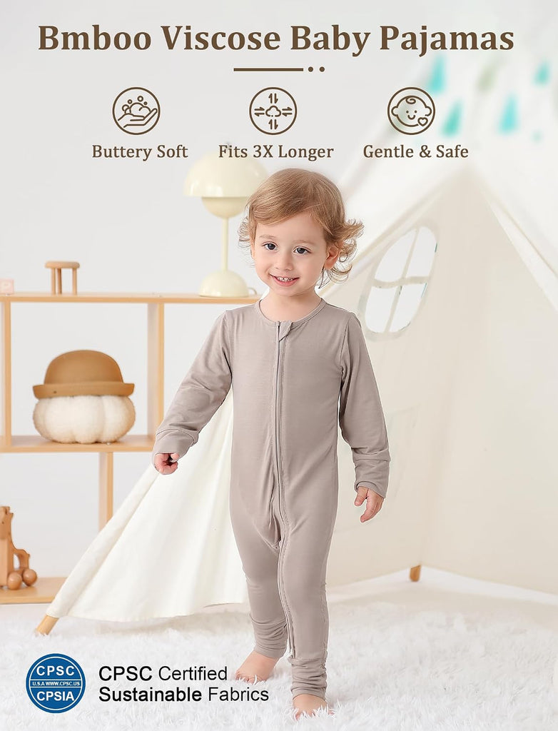 Viscose from Bamboo Baby Boy Sleeper Pajamas with Mitts