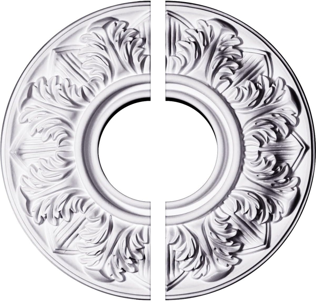 13"OD x 1 3/8"P Whitman Ceiling Medallion, Fits Canopies up to 5-1/2", 2 Piece