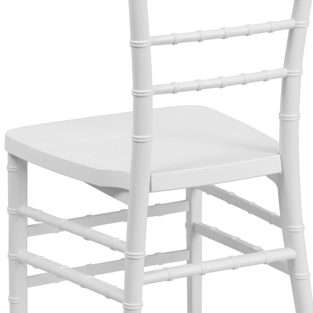 Hercules Premium Resin Stacking Chiavari Chair, White