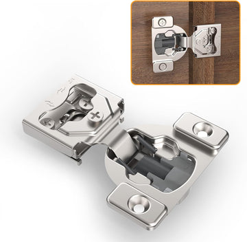 20 Pack 7/16" Overlay 4D Concealed Hinges for Face Frame Door, Soft Close On/Off Switch, Self Closing, 105° Open Angle