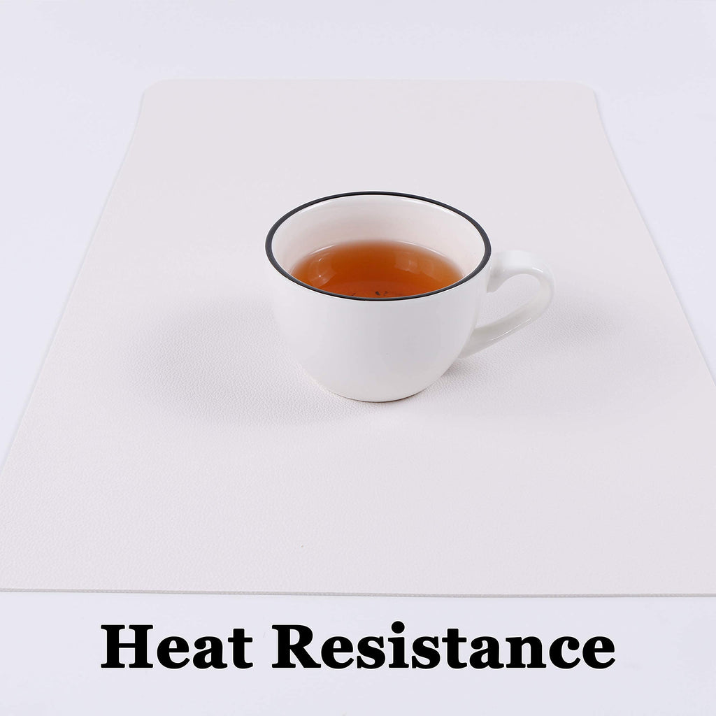Wipeable Placemats Leather Table Mats Waterproof Heat-Resistant Easy to Clean for Dining Table Set Kitchen Table (4