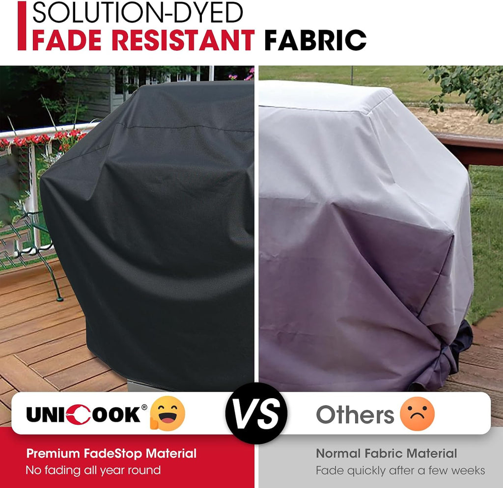 Grill Cover 60 Inch, Heavy Duty Waterproof Gas Grill Cover for Outside, Fade Resistant Outdoor Barbecue Protector