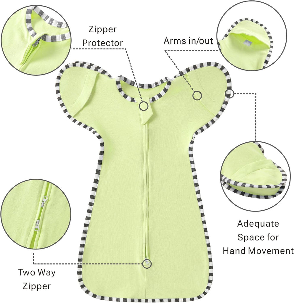 Soft Cotton Swaddle Blanket, Arms Up Baby Sleep Sack