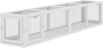 Outdoor Cat Tunnel with Extendable Design, 79" L, White