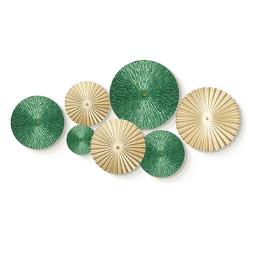 Emerald Green and Gold Wall Decor, 7PCS Metal Wall Art