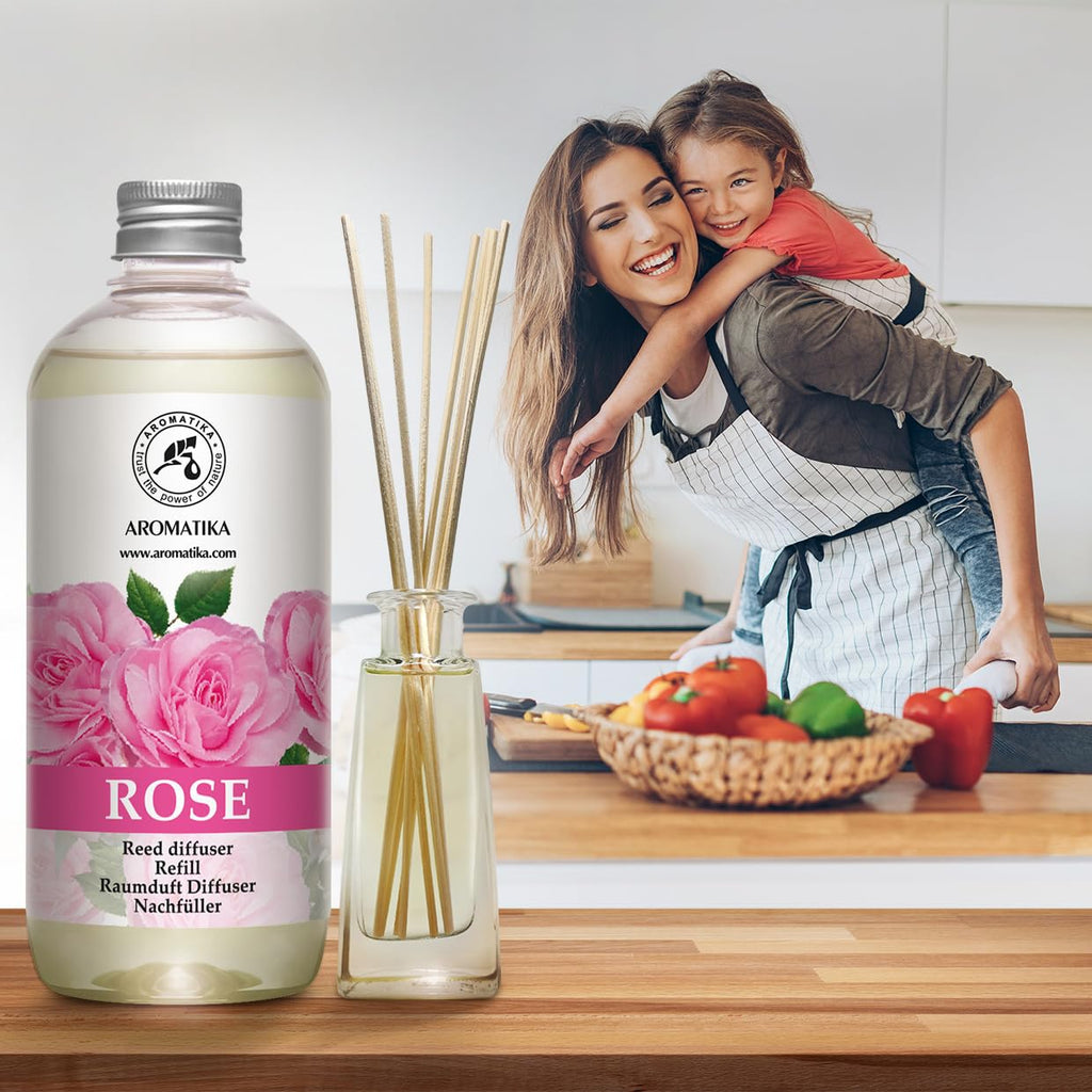 Rose Reed Refill Diffuser 17 Fl Oz - Room Diffuser Refill - Home Fragrance - Room Freshener - Scented Diffuser with