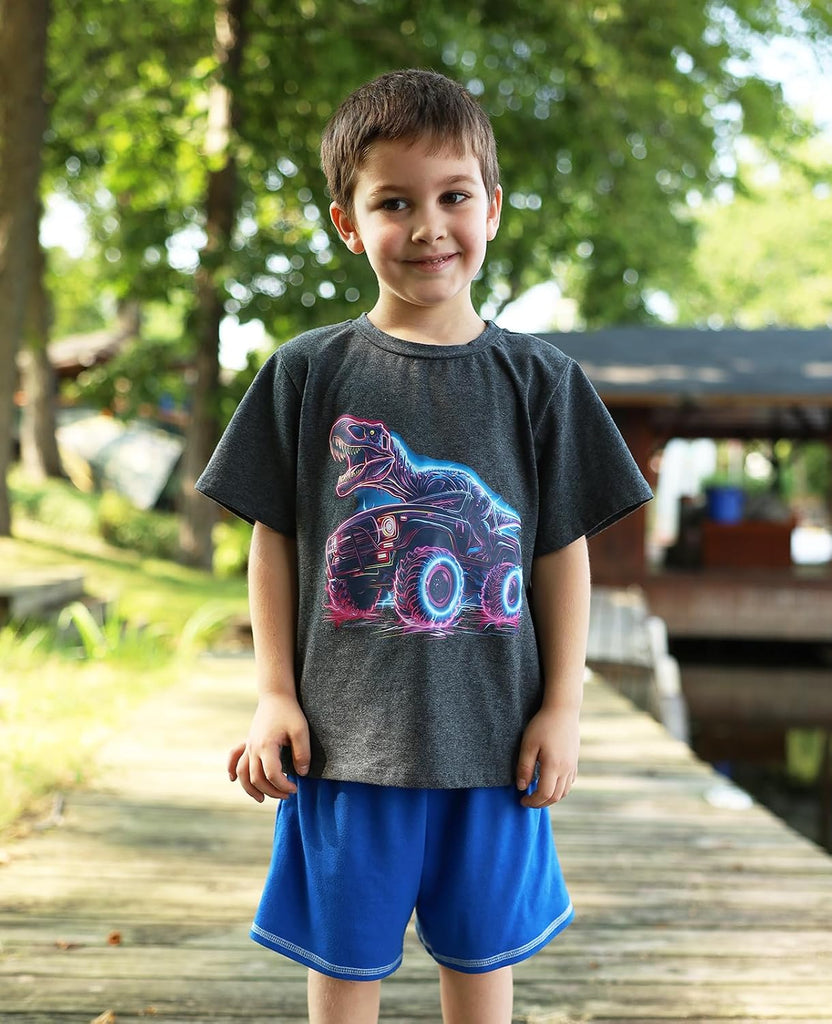 Boys Graphic T-Shirt, Cotton Short Sleeve Shirt for Kid