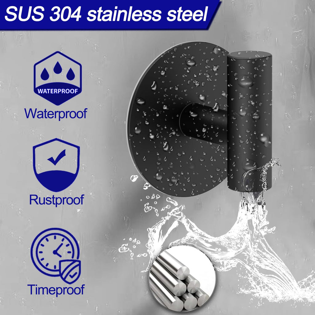 Wall Towel Hooks, Adhesive Hooks for Coat Waterproof Shower Hooks
