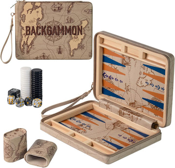 Backgammon Game Set for Adults 2 Players - Folding